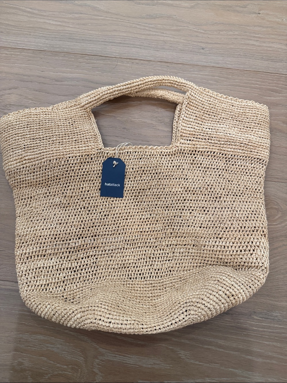 Hat attack straw bag
